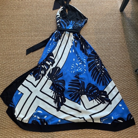 NWT Reiss Erin Palm Print Midi Dress -  Size 2 - Picture 7 of 11